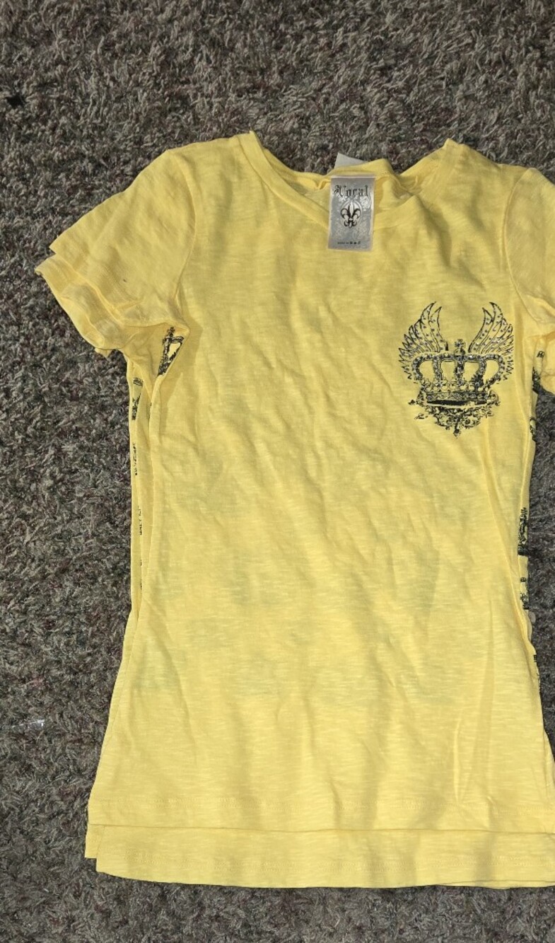 Vocal Yellow Cotton Tee with Branded Tag. Brand New